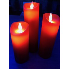 LED Kaarsen  Movin Flame Rood set van 3